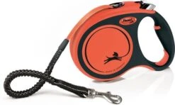 Flexi Rollijn Xtreme Tape Hondenriem 5 M Oranje Zwart Voor Honden Tot 65 Kg