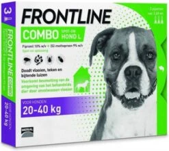 Frontline Combo L: Van 20 Tot 40 Kg Anti Vlooienmiddel En Tekenmiddel Hond 3 Pipetten -Dierenwinkel Met Korting frontline combo l van 20 tot 40 kg anti vlooienmiddel en tekenmiddel hond 3 pipetten 3167