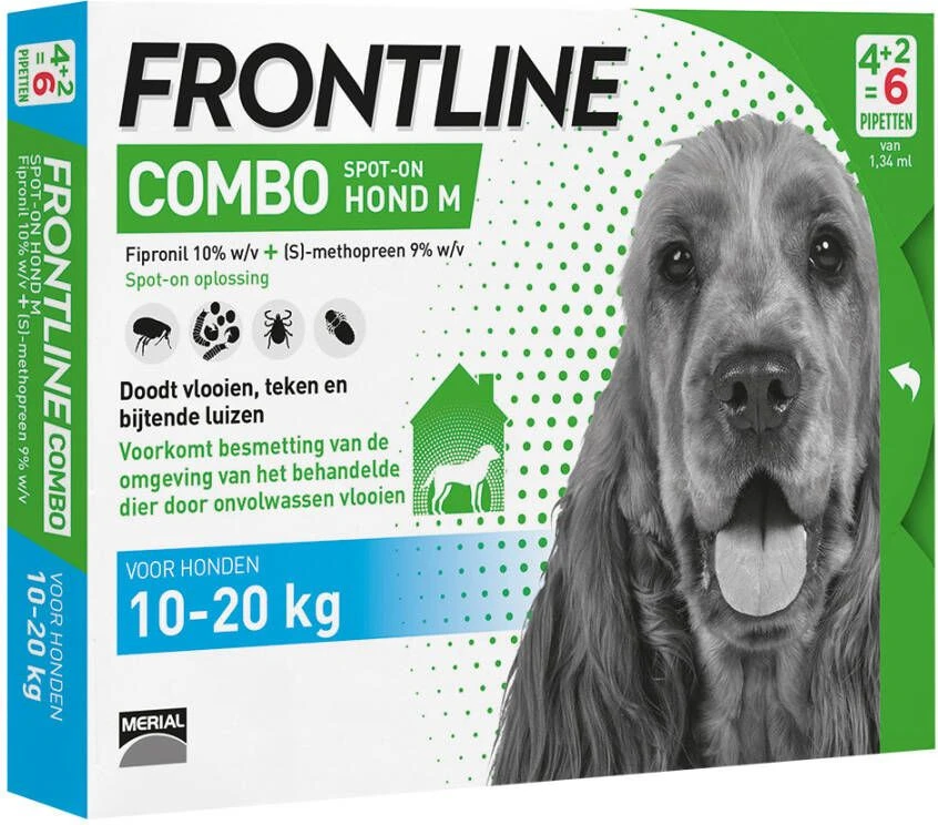 Frontline Combo Spot On 2 Medium Hond Medium Anti Vlooien En Tekenmiddel 4+2 Pip 12 Frontline Combo Spot On 2 Medium Hond Medium Anti Vlooien En Tekenmiddel 4+2 Pip - Afbeelding 12