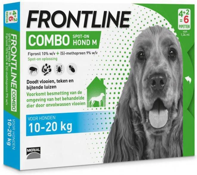Frontline Combo Spot On 2 Medium Hond Medium Anti Vlooien En Tekenmiddel 4+2 Pip 8 Frontline Combo Spot On 2 Medium Hond Medium Anti Vlooien En Tekenmiddel 4+2 Pip - Afbeelding 8