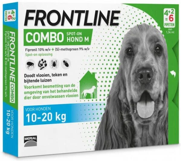 Frontline Combo Spot On 2 Medium Hond Medium Anti Vlooien En Tekenmiddel 4+2 Pip 5 Frontline Combo Spot On 2 Medium Hond Medium Anti Vlooien En Tekenmiddel 4+2 Pip - Afbeelding 5
