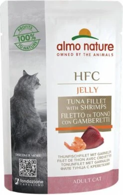 HFC Almo Nature Jelly Maaltijdzakjes Kattenvoer 6 X 55 G Tonijnfilet Met Garnalen -Dierenwinkel Met Korting hfc almo nature jelly maaltijdzakjes kattenvoer 6 x 55 g tonijnfilet met garnalen 141900