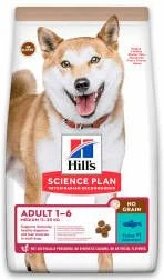 Hill's Science Plan Voordeelpakket 2 Zakken Adult 1 6 No Grain Medium Met Tonijn(2 X 14 Kg )