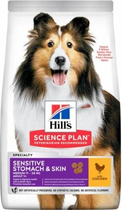 Hill's Science Plan 15% Korting! Droogvoer Sensitive Stomach & Skin Medium Met Kip(14 Kg ) -Dierenwinkel Met Korting hills science plan adult sensitive stomach en skin medium 14 kg 44859