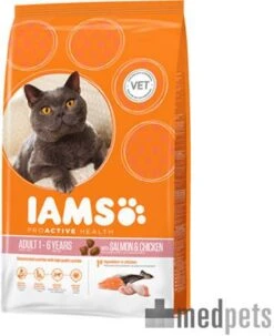 Iams For Vitality Adult Zalm Kattenvoer 2 X 3 Kg -Dierenwinkel Met Korting iams adult cat salmon en chicken 3 kg 40919