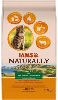 Iams 3x Naturally Kat Adult New Sealand Lam&amp, Rijst 2, 7 Kg -Dierenwinkel Met Korting iams naturally kat adult new sealand lam en amprijst 27 kg 65652