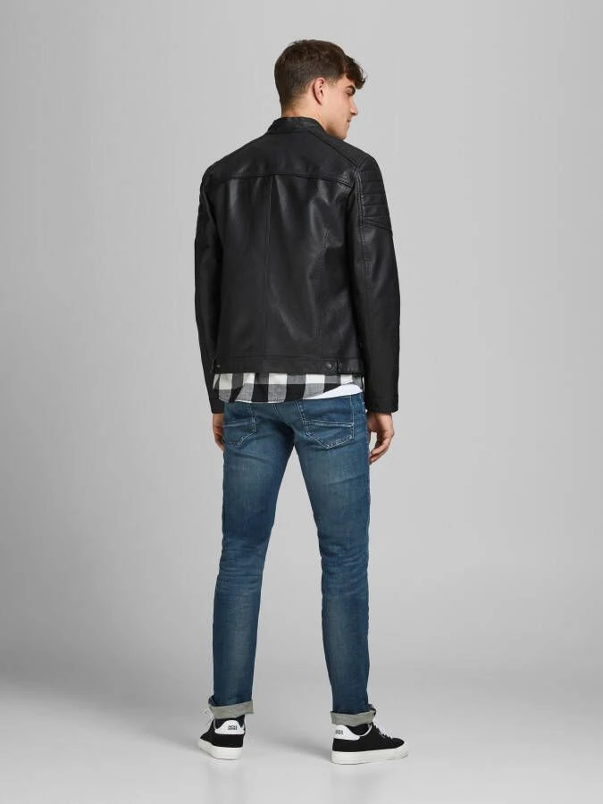 JACK & JONES CORE Imitatieleren Tussenjas Rocky Zwart 16 JACK & JONES CORE Imitatieleren Tussenjas Rocky Zwart - Afbeelding 16