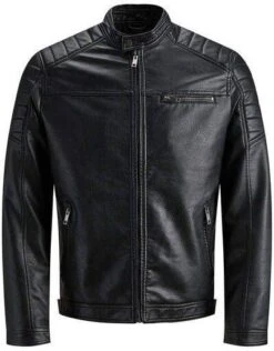 JACK & JONES CORE Imitatieleren Tussenjas Rocky Zwart 33 JACK & JONES CORE Imitatieleren Tussenjas Rocky Zwart -Dierenwinkel Met Korting jack en jones outdoorjacken 7380695