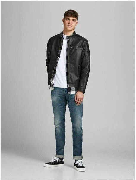 JACK & JONES CORE Imitatieleren Tussenjas Rocky Zwart 15 JACK & JONES CORE Imitatieleren Tussenjas Rocky Zwart - Afbeelding 15