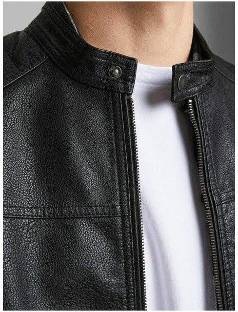 JACK & JONES CORE Imitatieleren Tussenjas Rocky Zwart 19 JACK & JONES CORE Imitatieleren Tussenjas Rocky Zwart - Afbeelding 19