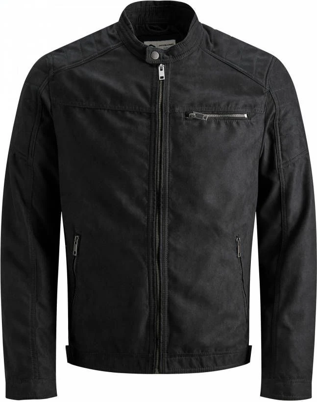 JACK & JONES CORE Imitatieleren Tussenjas Rocky Zwart 10 JACK & JONES CORE Imitatieleren Tussenjas Rocky Zwart - Afbeelding 10
