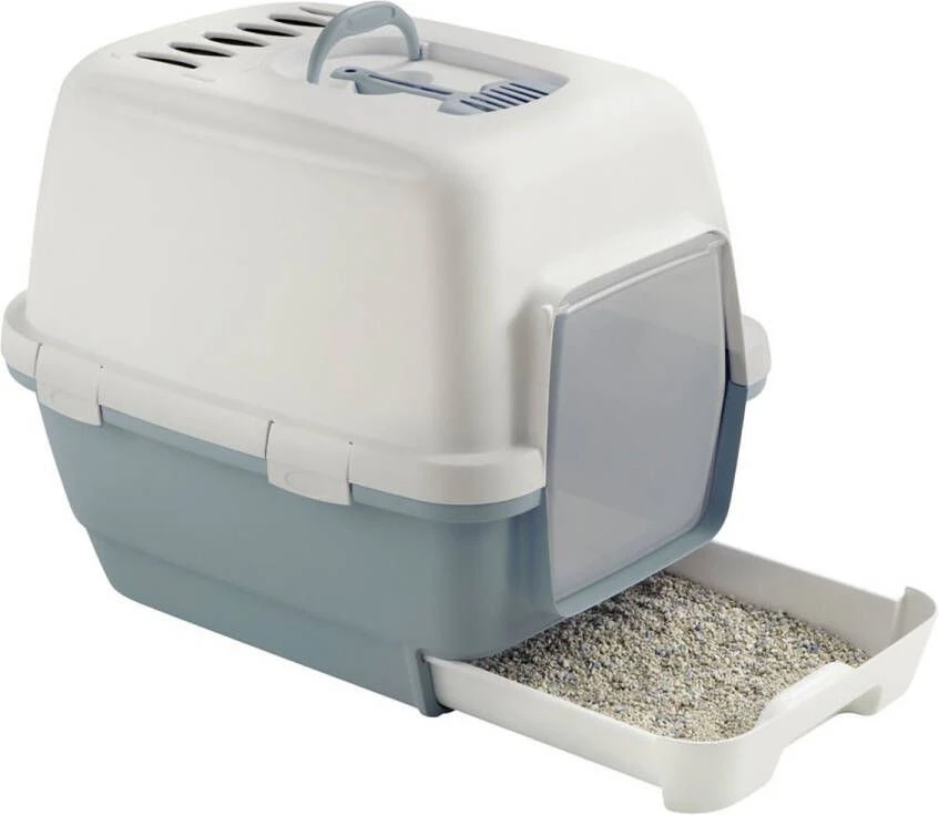 KERBL WOHI Zolux Wasruimte Met Uitneembare Lade 58, 5 X 44, 5 X 48 Cm Staalblauw Voor Kittens 1 KERBL WOHI Zolux Wasruimte Met Uitneembare Lade 58, 5 X 44, 5 X 48 Cm Staalblauw Voor Kittens