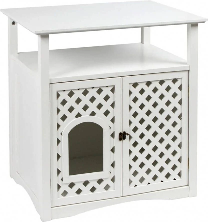 Kerbl Kattenbak Kast Helena 64x46x65 Cm Wit 82662 5 Kerbl Kattenbak Kast Helena 64x46x65 Cm Wit 82662 - Afbeelding 5