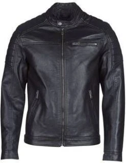 JACK & JONES CORE Imitatieleren Tussenjas Rocky Zwart 39 JACK & JONES CORE Imitatieleren Tussenjas Rocky Zwart -Dierenwinkel Met Korting leren jas jack jones jcorocky 422438