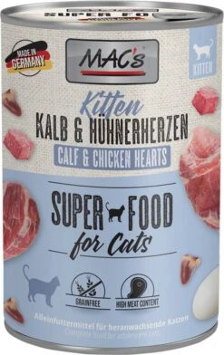 MAC's MAC&apos, S Kitten Kattenvoer Kalkoen, Rund En Eend Blik 6x800 G -Dierenwinkel Met Korting macs macs 6x400g kitten kalfkippenharten kattenvoer 108767