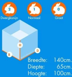 @Pet Konijnenhok Tommy 140x65x100 Cm Wit En Bruin 20072