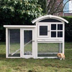 @Pet Konijnenhok Piazza 130x62x90, 5 Cm Wit En Zwart 20085 -Dierenwinkel Met Korting merkloos konijnenhok piazza 17894