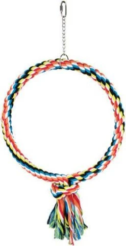 Homestyle Vogelspeelgoed Touwring Vogelspeelgoed 2.5x25 Cm Multi Color -Dierenwinkel Met Korting merkloos speelring touw 13851
