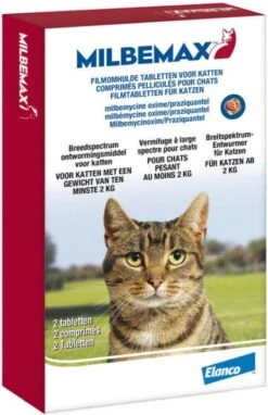 Milbemax Ontworming Tabletten Grote Kat 2 12 Kg 2 X 2 Tabletten -Dierenwinkel Met Korting milbemax kat 2 x 2 tabletten 122602