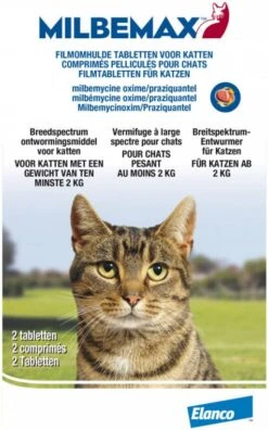 Milbemax Ontworming Tabletten Grote Kat 2 12 Kg 2 X 2 Tabletten -Dierenwinkel Met Korting milbemax ontwormingsmiddel kat 2 tabletten 76483