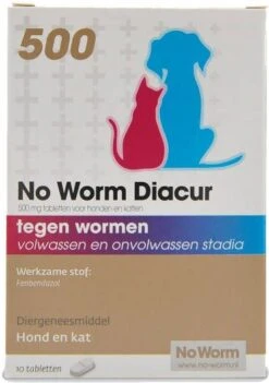 No Worm Diacur 500 Hond En Kat Anti Wormenmiddel 10 Tab -Dierenwinkel Met Korting no worm diacur 500 mg 10 tabletten 42189