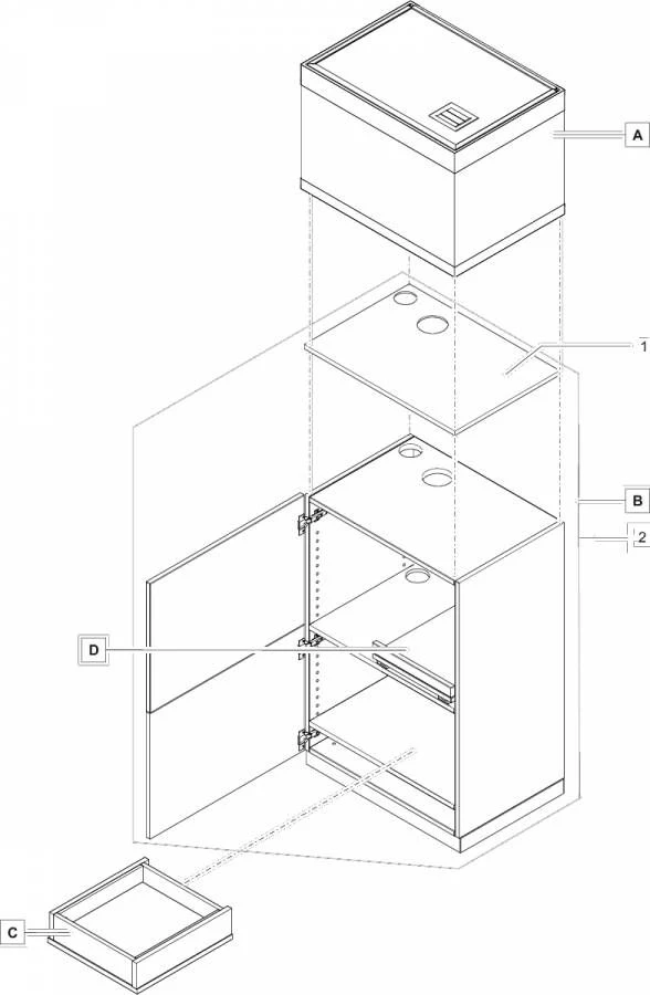 Oase Highline 125 Kast 50x50x107 Cm Aquariummeubel Wit 2 Oase Highline 125 Kast 50x50x107 Cm Aquariummeubel Wit - Afbeelding 2