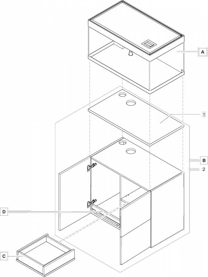 Oase Highline 300 Kast 115x50x76 Cm Aquariummeubel Wit 2 Oase Highline 300 Kast 115x50x76 Cm Aquariummeubel Wit - Afbeelding 2