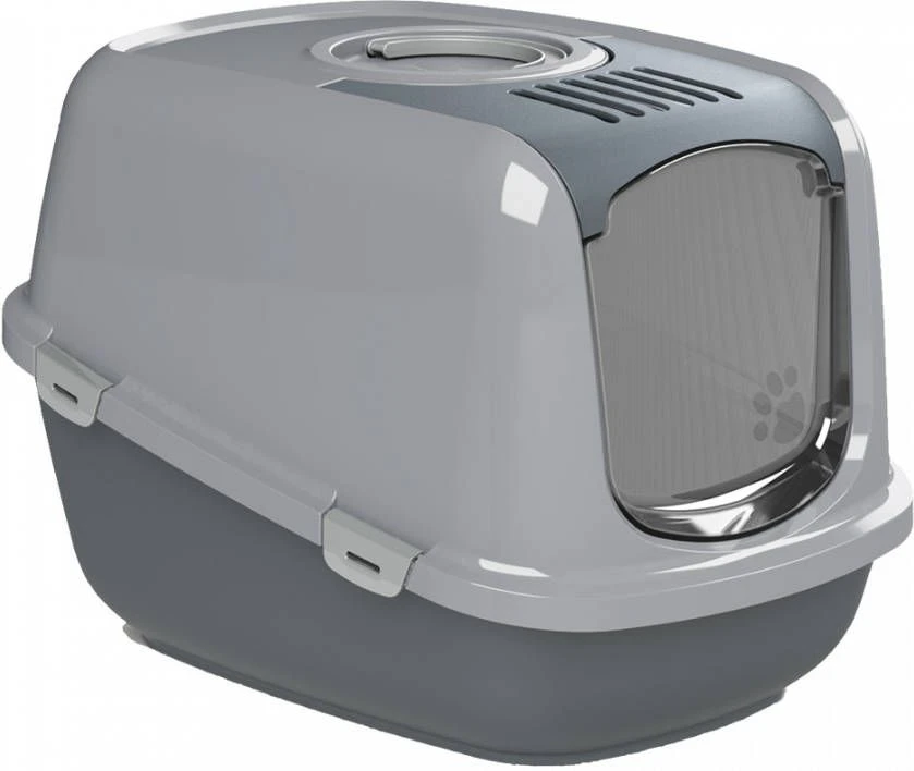 PeeWee EcoDome XXL Grijs +3 Kg Houtkorrels +Schepje, Kattenbak Combideal 5 PeeWee EcoDome XXL Grijs +3 Kg Houtkorrels +Schepje, Kattenbak Combideal - Afbeelding 5