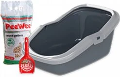PeeWee Startpakket EcoMinor Antraciet Grijs 56 X 39 X 27, 5 Cm -Dierenwinkel Met Korting peewee grijs combi deal ecominor 107374