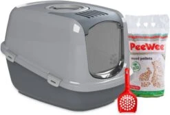 PeeWee EcoDome XXL Grijs +3 Kg Houtkorrels +Schepje, Kattenbak Combideal 7 PeeWee EcoDome XXL Grijs +3 Kg Houtkorrels +Schepje, Kattenbak Combideal -Dierenwinkel Met Korting peewee startpakket ecodome antraciet 23911