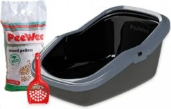 PeeWee Startpakket EcoMinor Zwart Antraciet 56 X 39 X 27, 5 Cm -Dierenwinkel Met Korting peewee zwart combi deal ecominor 120562
