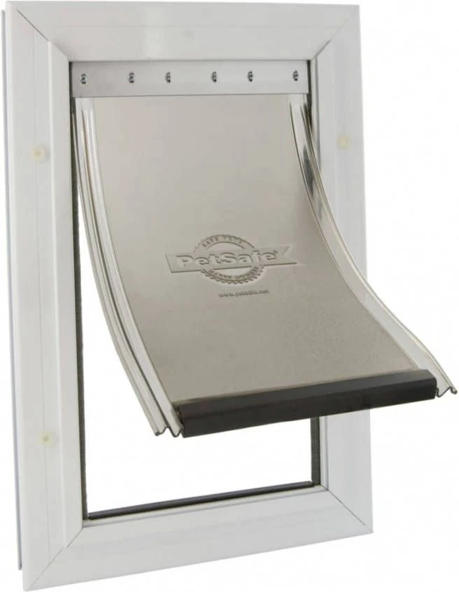 Petsafe Dierenluik 660 Aluminium Xl Hondenluik 70x42x6.4 Cm Wit Transparant 7 Petsafe Dierenluik 660 Aluminium Xl Hondenluik 70x42x6.4 Cm Wit Transparant - Afbeelding 7