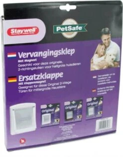PetSafe Huisdierenluik In 2 Richtingen 740 Medium 26, 7 X 22, 8 Cm Wit 5020 -Dierenwinkel Met Korting petsafe vervangingsluikje 740 755 757 wit transparant 40939