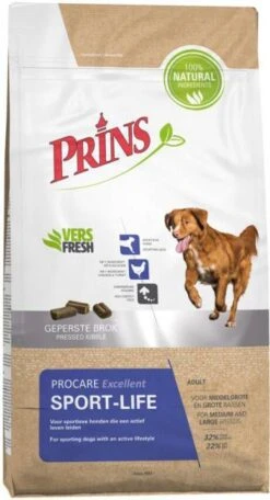 Prins Procare Exellent Sport Life Kip&Kalkoen Hondenvoer 15 Kg -Dierenwinkel Met Korting prins procare sport life excellent 15 kg 47032