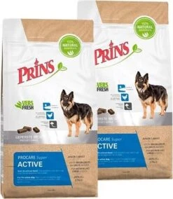 Prins ProCare Super Active Hondenvoer 15 Kg + Gratis Naturecare Worst -Dierenwinkel Met Korting prins procare super active hondenvoer 2 x 15 kg 30