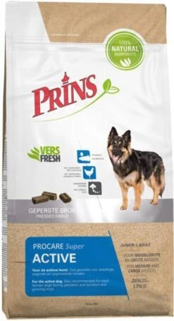 Prins ProCare Super Active Hondenvoer 15 Kg + Gratis Naturecare Worst -Dierenwinkel Met Korting prins procare super active hondenvoer 3 kg 50825