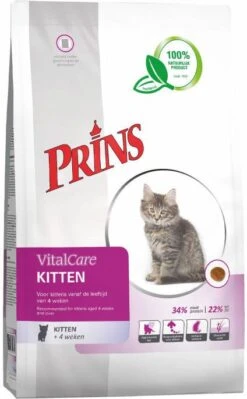 Prins VitalCare Kitten Kattenvoer 1, 5 Kg + Gratis Bewaarblik -Dierenwinkel Met Korting prins vitalcare cat kitten 1 5 kg 45729