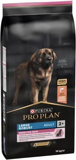 Pro Plan Purina Bonusbag 10+2 Kg/12+2 Kg Large Adult Robust Sensitive Skin Salmon(14 Kg ) -Dierenwinkel Met Korting pro plan 14kg large robust adult optiderma sensitive skin zalm hondenvoer 119421