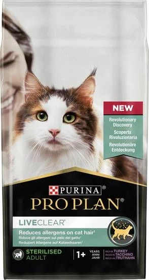 Purina Pro Plan LiveClear Sterilised Cat Food Adult Kalkoen 1, 4 Kg 1 Purina Pro Plan LiveClear Sterilised Cat Food Adult Kalkoen 1, 4 Kg