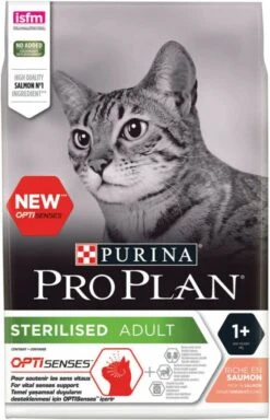 Pro Plan Sterilised Adult Zalm Optisenses Kattenvoer 2 X 10 Kg + Gratis 4 X Felix Party Mix Snacks -Dierenwinkel Met Korting pro plan kat sterilised zalm rijst 3 kg 43287