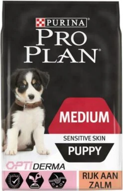 Pro Plan Purina Medium Puppy Sensitive Skin Hondenvoer Dubbelpak 2 X 3 Kg -Dierenwinkel Met Korting pro plan optiderma puppy sensitive skin medium 12 kg 52562