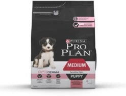 Pro Plan Purina Medium Puppy Sensitive Skin Hondenvoer Dubbelpak 2 X 3 Kg -Dierenwinkel Met Korting pro plan optiderma puppy sensitive skin medium 3 kg 25198