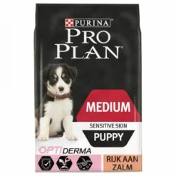Pro Plan Purina Medium Puppy Sensitive Skin Hondenvoer Dubbelpak 2 X 3 Kg -Dierenwinkel Met Korting pro plan optiderma puppy sensitive skin medium 3 kg 53477