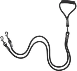 Rebelpetz Duo Looplijn Hondenriem 0.2x 1 X 140 Cm Zwart Large