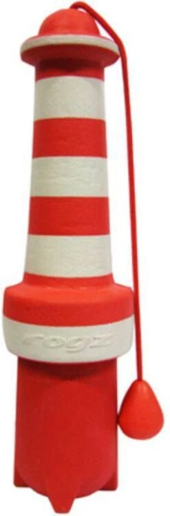 Rogz Lighthouse Floating Hondenspeelgoed 25 Cm Rood Wit