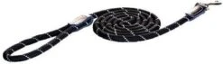Rogz Rope Lijn Lang Zwart Hondenriem 180X0.6 Cm -Dierenwinkel Met Korting rogz rope line fixed lead zwart 180 cm6 mm 44703