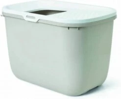 Savic Kattentoilet Hop In 38.5 X 58 X 39.5 Cm Kattenbak Wit&Mokka -Dierenwinkel Met Korting savic hop in toilethuis 58x39x40cm moka voor katten 571945