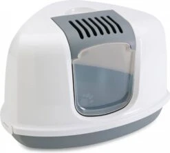 Savic Nestor Corner Kattenbak Wit/Grijs 58, 5 X 45, 5 X 40 Cm -Dierenwinkel Met Korting savic lichtgrijswit kattentoilet nestor corner 107364