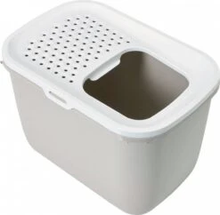 Savic Kattentoilet Hop In 38.5 X 58 X 39.5 Cm Kattenbak Wit&Mokka -Dierenwinkel Met Korting savic zand beigewit kattentoilet hop in 107311