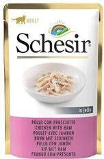Schesir 20x Kattenvoer Kip Ham In Gelei 85 Gr